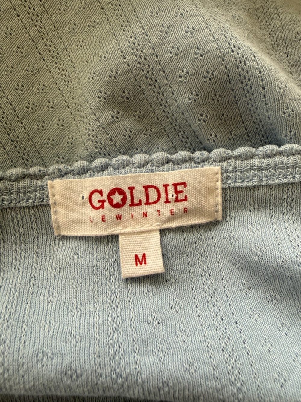 Goldie Lewinter Pointelle Tee : Medium - Picture 5 of 7